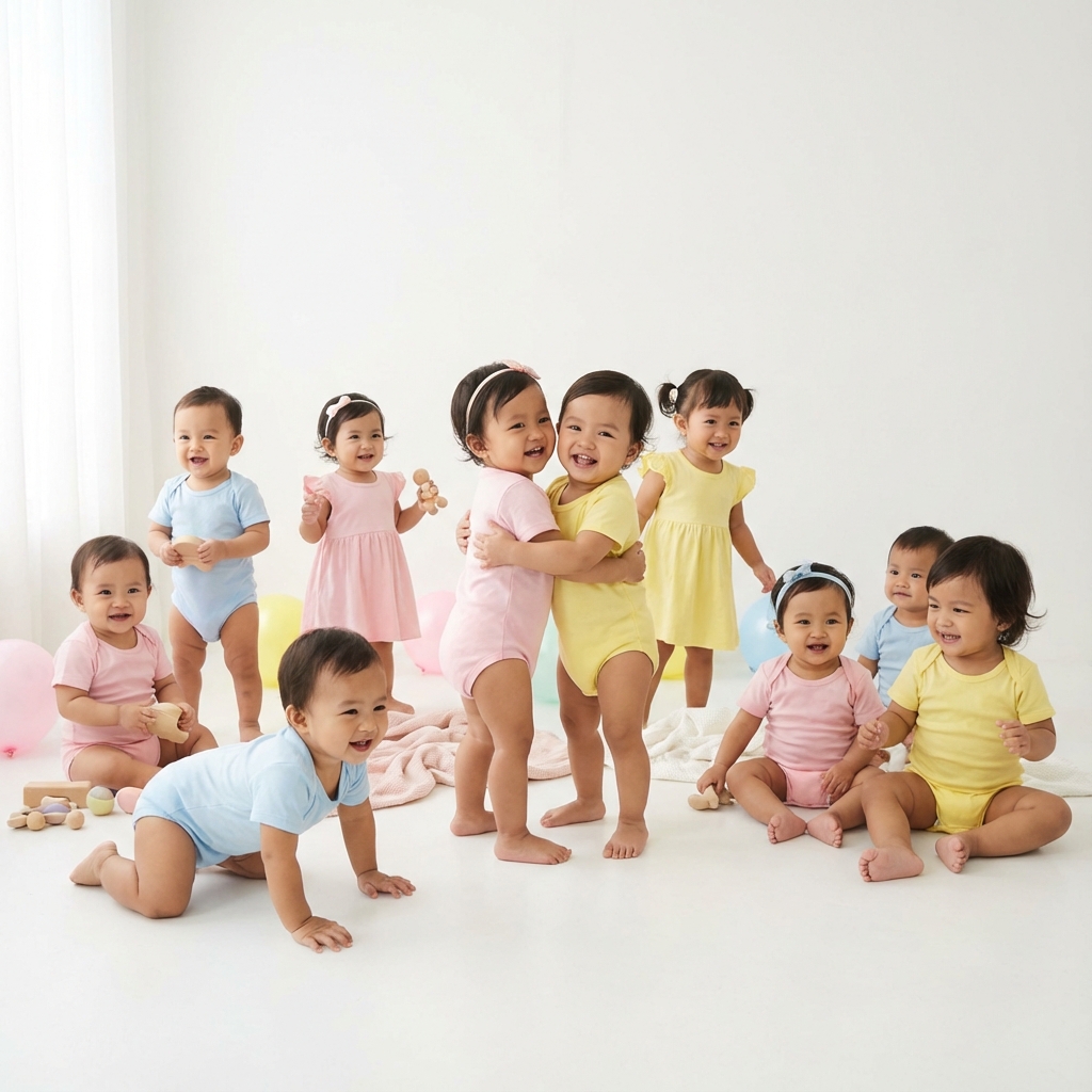 Bayi Bahagia Memakai Baju Dziyabee